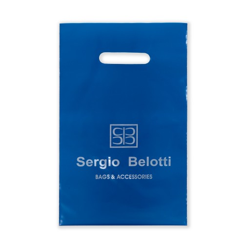 Подарочный пакет S темно-синий Sergio Belotti