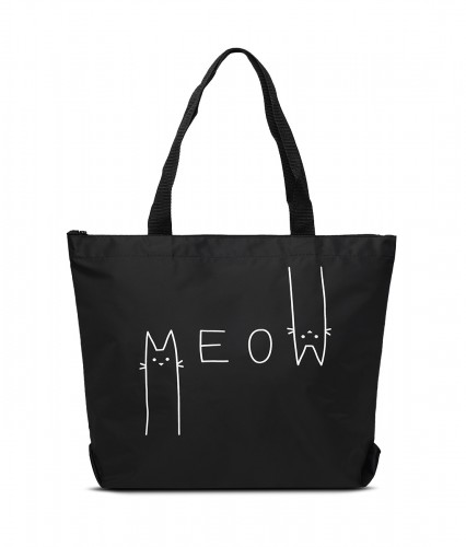 1-111 meow/black Сумка шоппер Antan