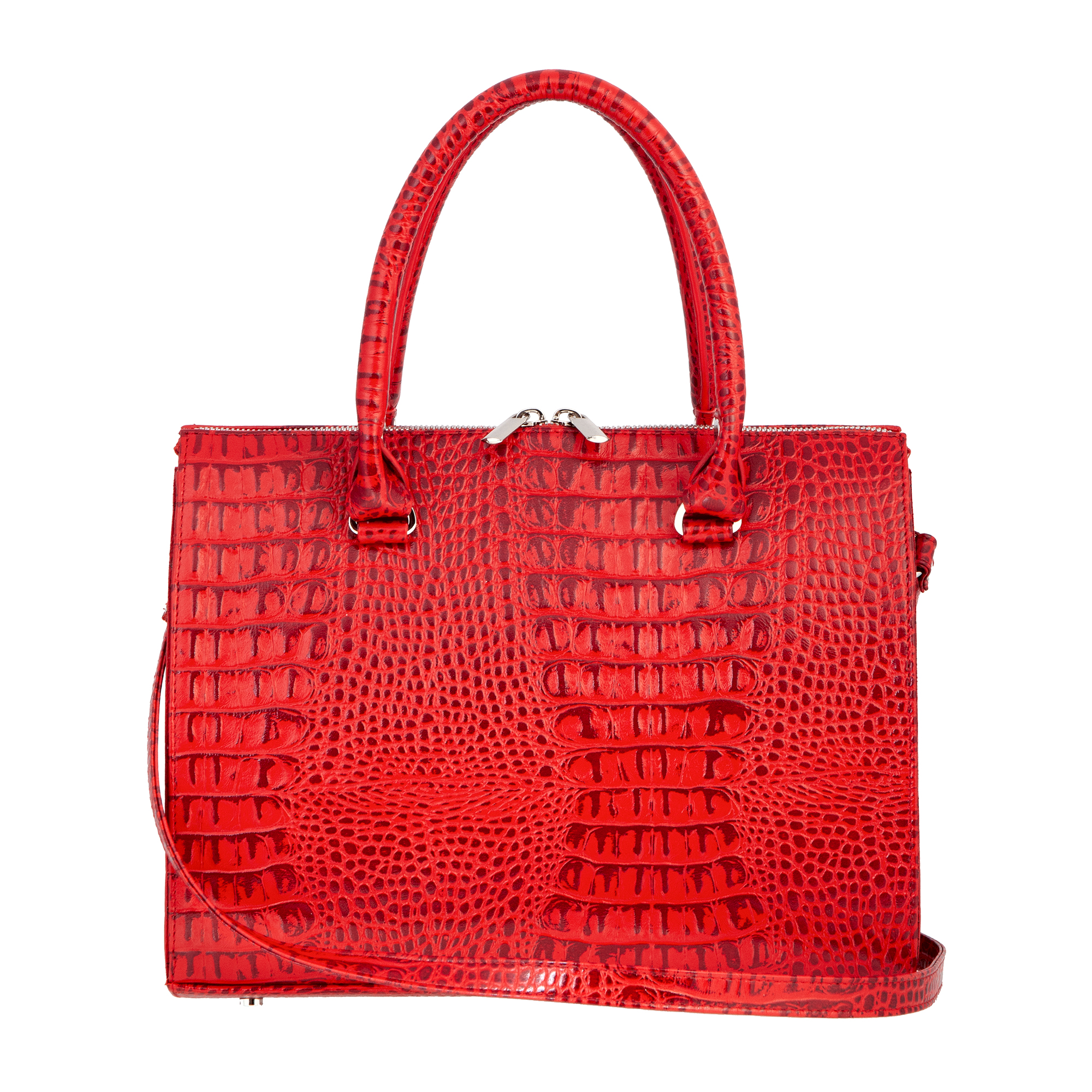 7523 Croco (KM) red Caprice Женская сумка Sergio Belotti — в полный экран