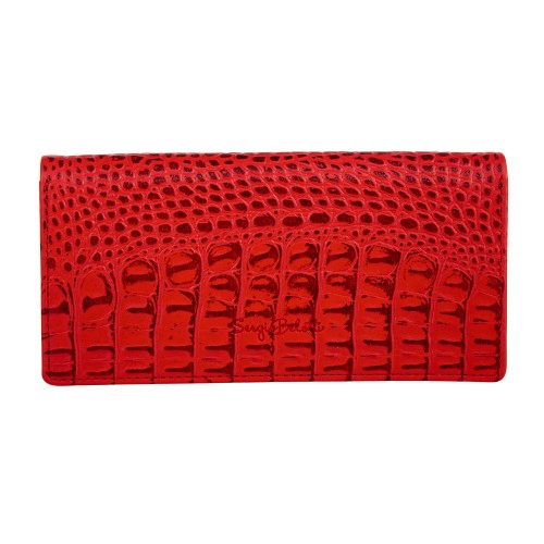 Портмоне Sergio Belotti, артикул 7502 croco red  7502 croco red Портмоне Sergio Belotti
