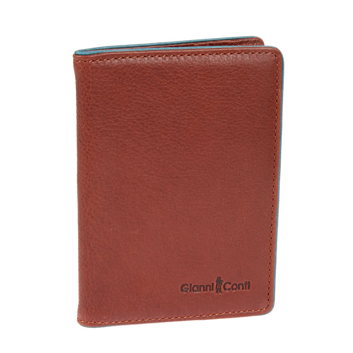 1757493 brown teal Обложка для паспорта Gianni Conti — в полный экран