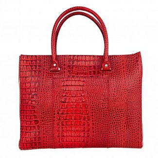 7524 Croco red Caprice Женская сумка Sergio Belotti