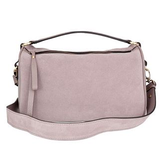 60222 pink-grey velour Женская сумка Sergio Belotti