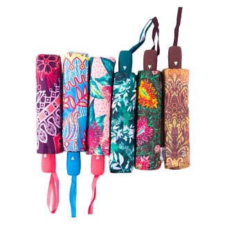 43617 Зонт женский,3 сл,полуавтомат,пласт прямая Russian Look