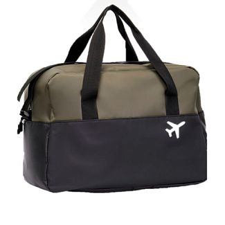 2-319 khaki/black сатин Сумка дорожная Antan