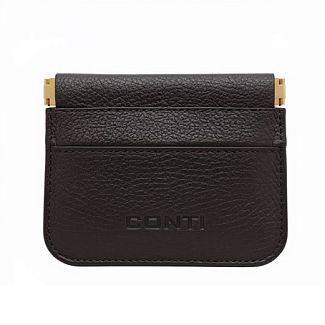 15-62 dark brown Картхолдер-монетница Conti UOMO