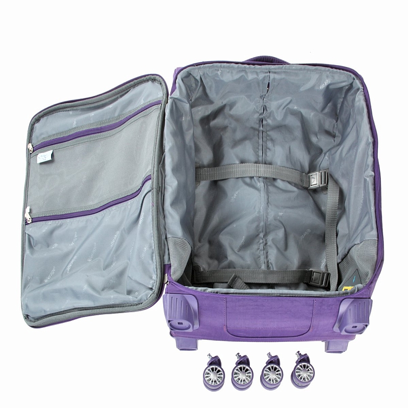 Чемодан-тележка Verage GM15012w 20 purple, 22x61 см, имитация нейлона ...