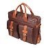991355 dark brown-leather Бизнес-сумка Gianni Conti — доп. фото №1