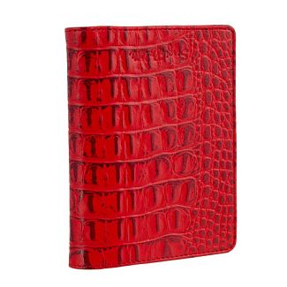 7301 croco red Обложка для автодокументов Sergio Belotti