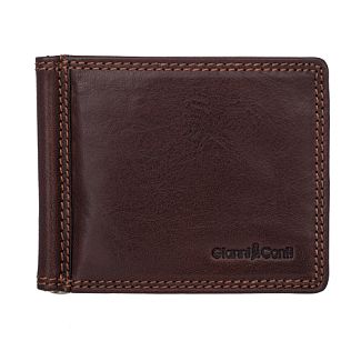 917101 dark brown Портмоне с зажимом Gianni Conti