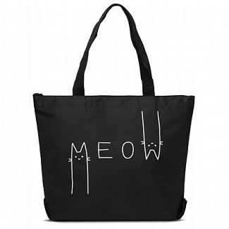 1-111 meow/black Сумка шоппер Antan