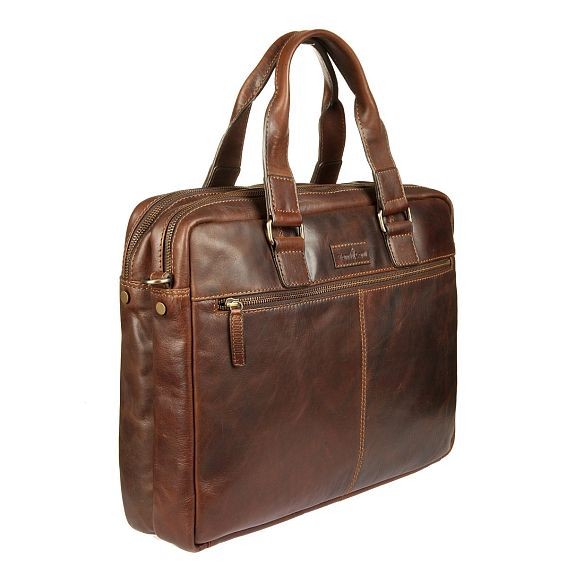 1221265 dark brown Бизнес-сумка Gianni Conti — детальное фото товара