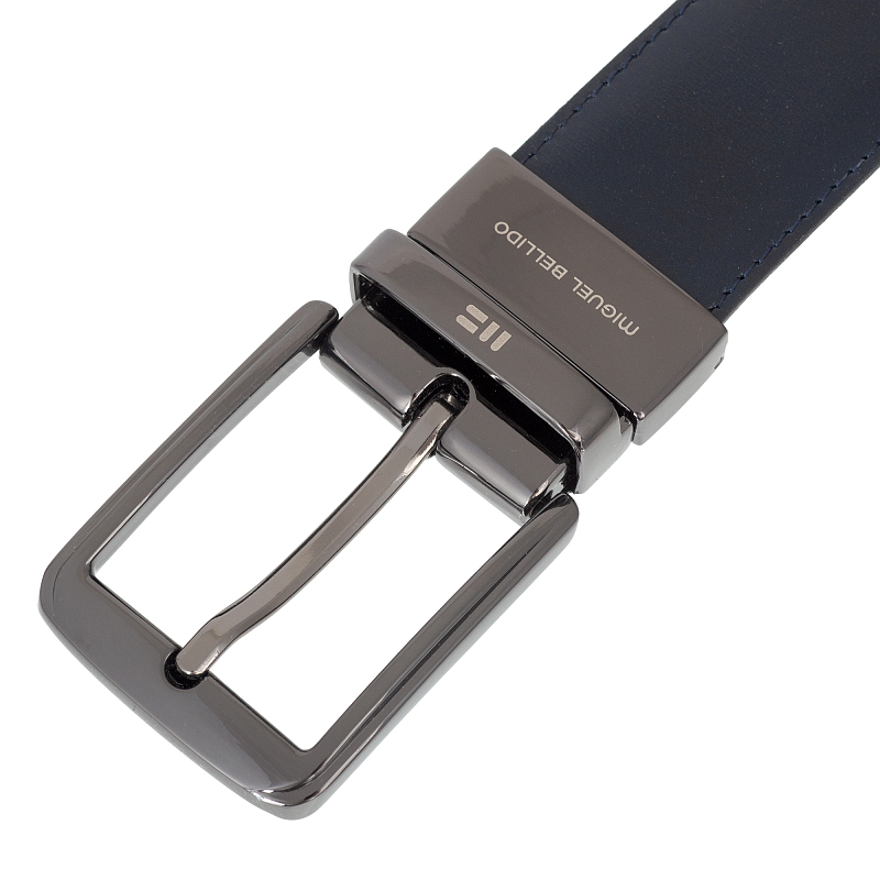 430/32 4835 navy blue/white 56 Ремень двухсторонний Miguel Bellido (длина 115-125) #3