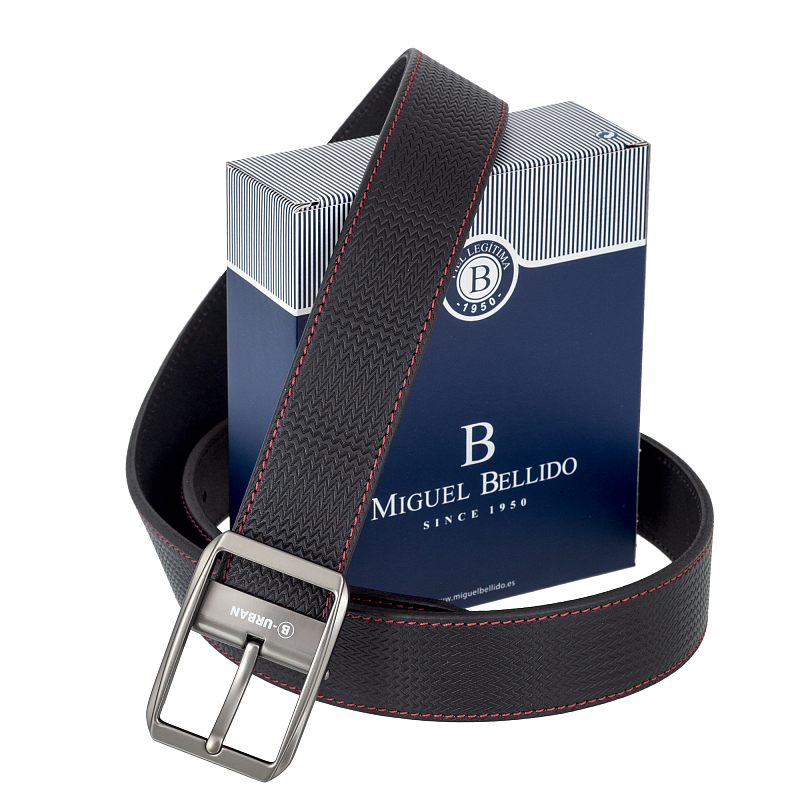 4000/35 0903/15 black 01 Ремень Miguel Bellido (длина 095-105) #3