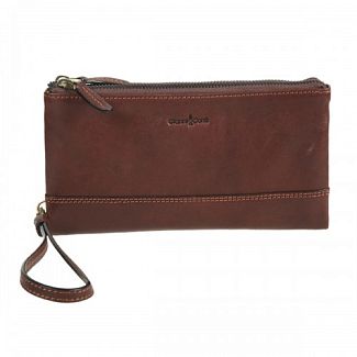 Борсетка Gianni Conti, артикул 912211 dark brown 912211 dark brown Клатч мужской Gianni Conti